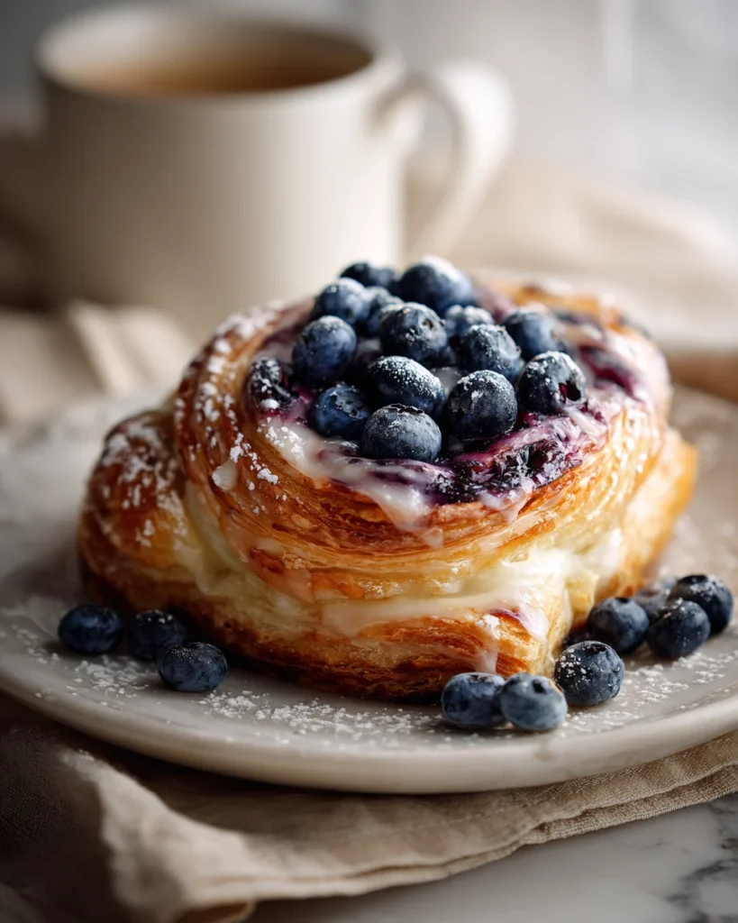 Blueberry Vanilla Custard Danish