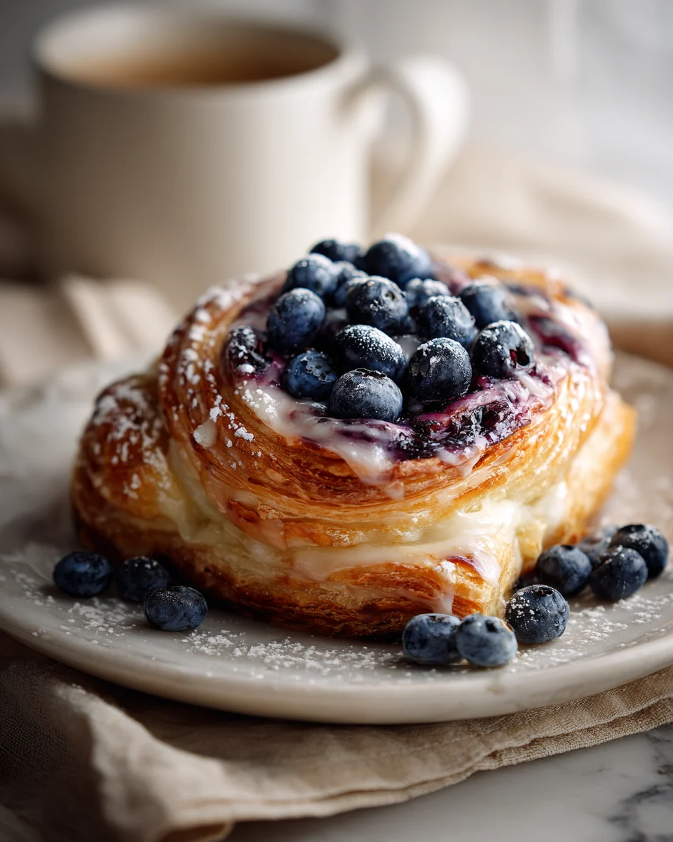 Blueberry Vanilla Custard Danish