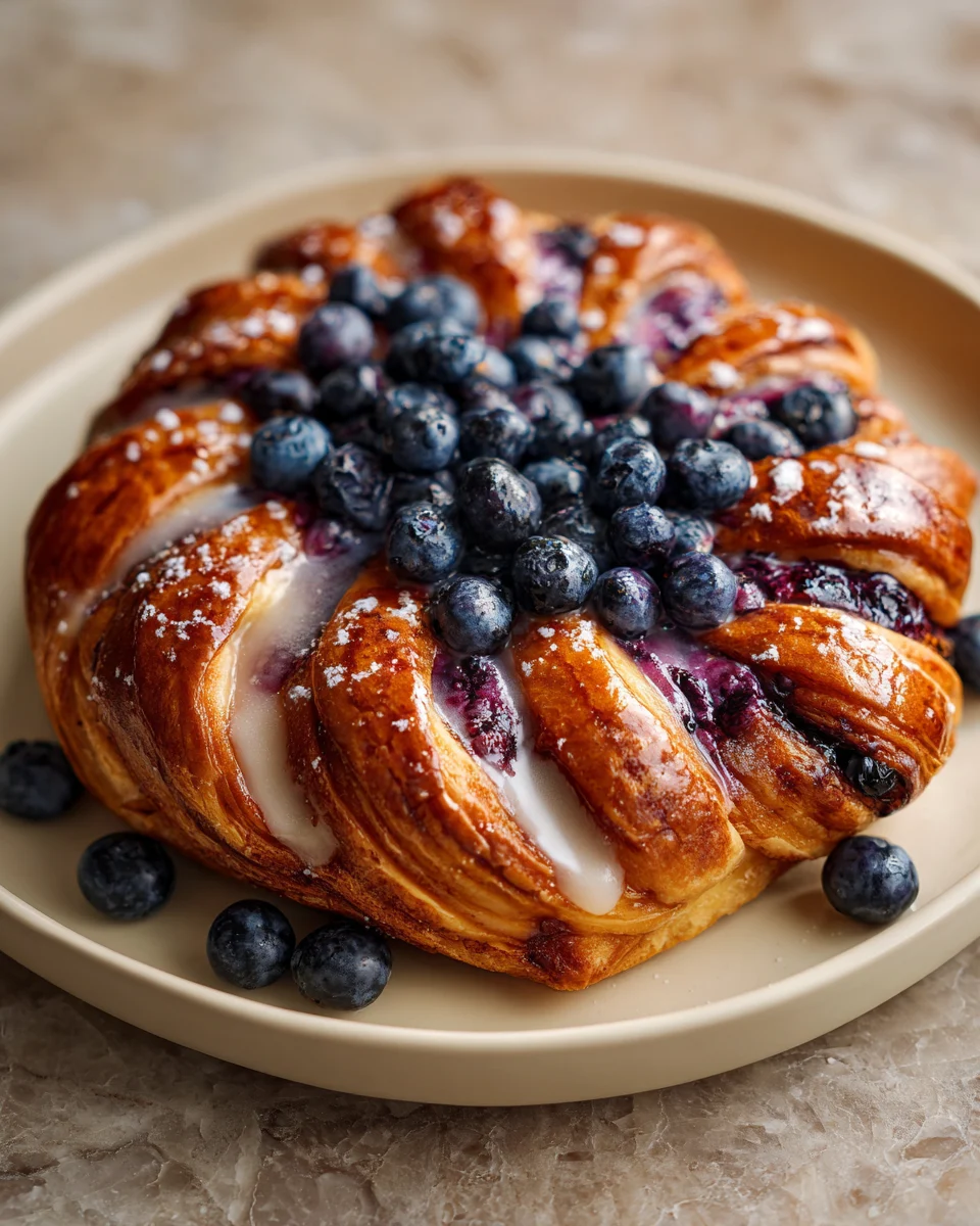 Blueberry Vanilla Custard Danish