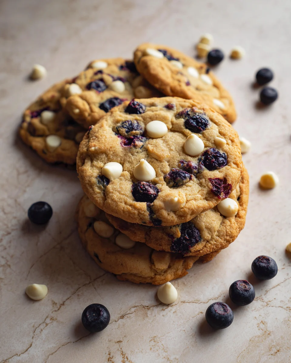 Blueberry White Chocolate Chip Cookies