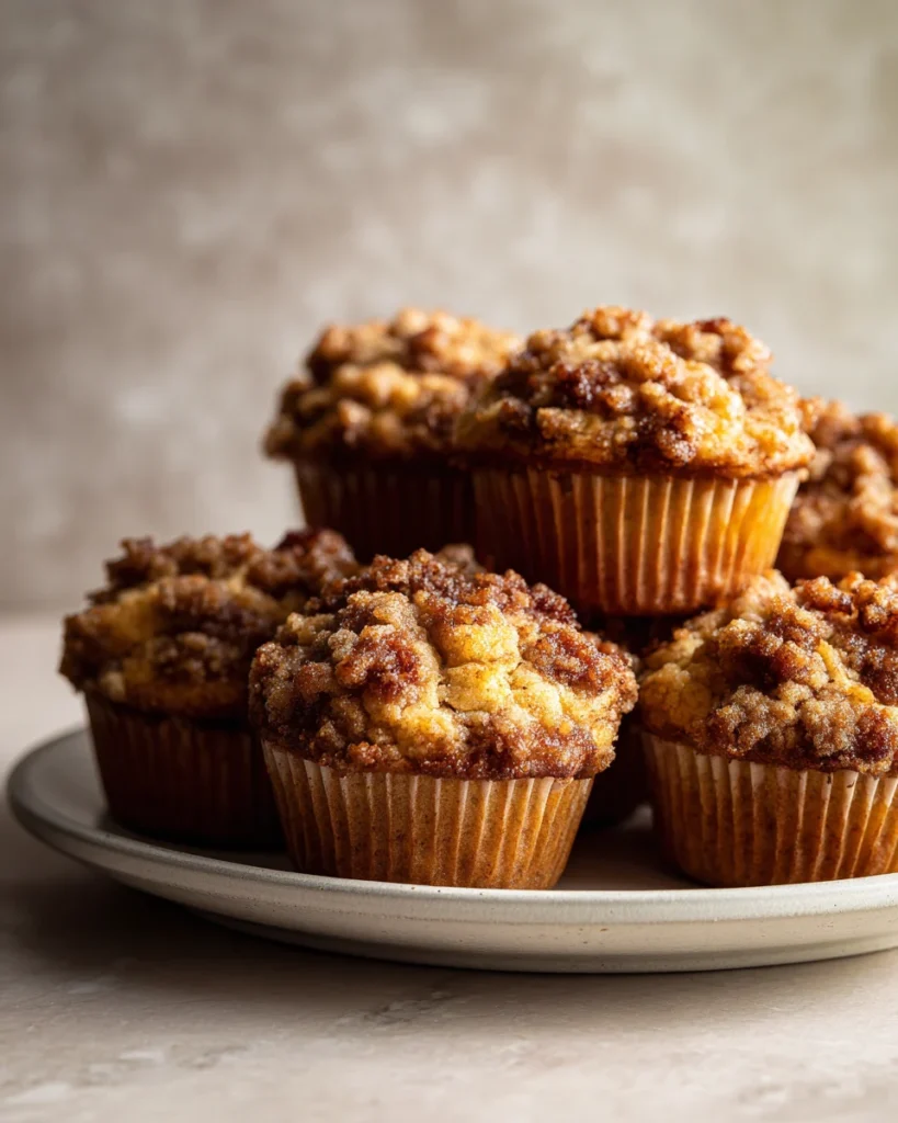 Brown Sugar Peach Cobbler Muffins