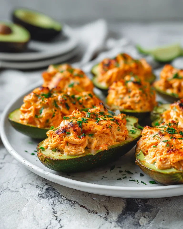 Buffalo Chicken Stuffed Avocados