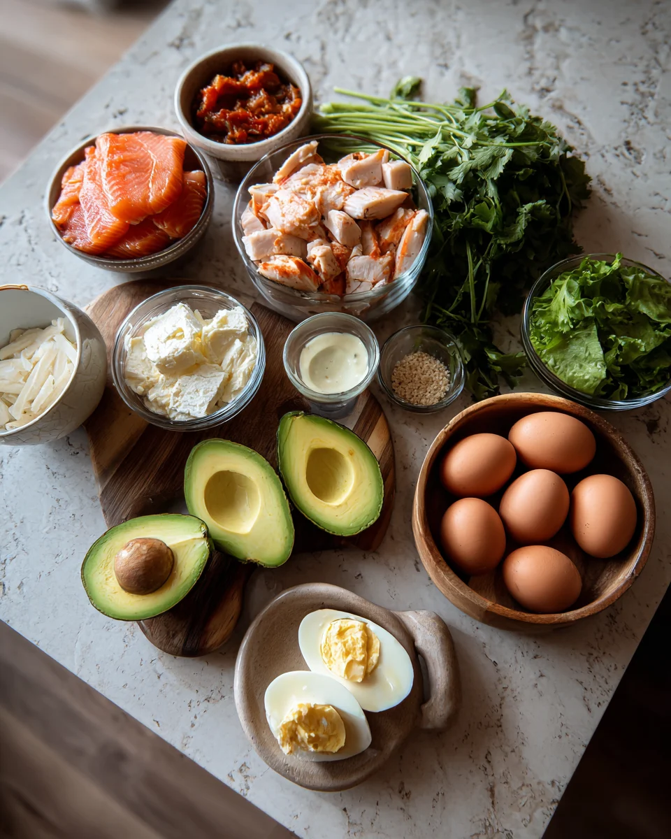 Buffalo Chicken Stuffed Avocados