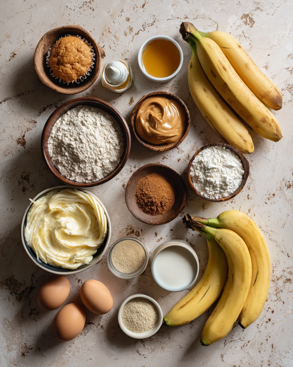 Caramel Banana Crunch Cupcakes