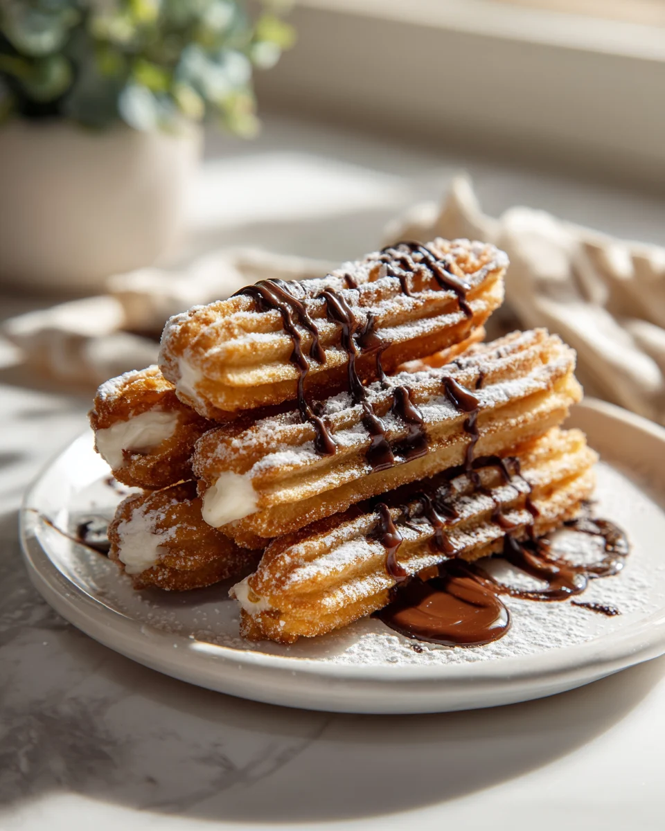 Caramel Cheesecake Stuffed Churros