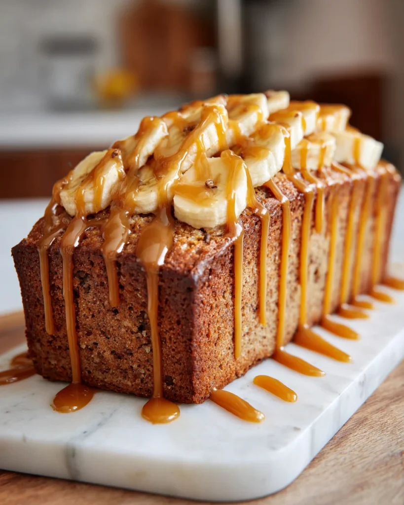 Caramel Drizzle Banana Bread