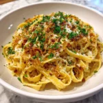 Caramelized Onion Parmesan Fettuccine