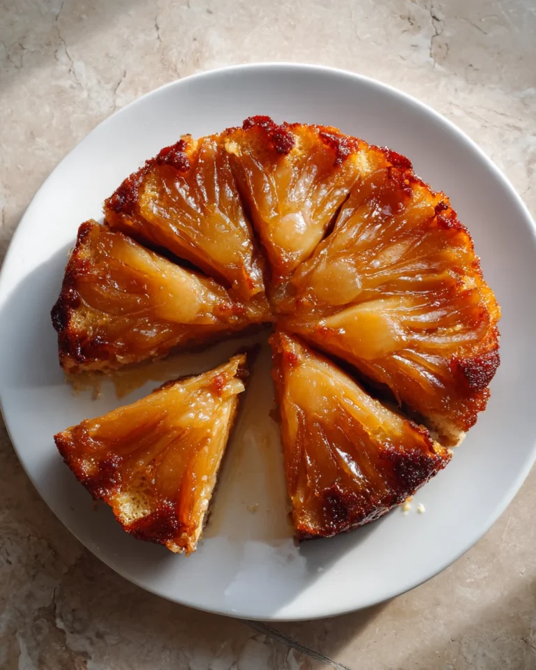 Delicious Caramelized Pear Upside Down Cake
