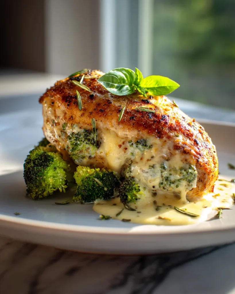 Cheesy Broccoli Stuffed Chicken Breast