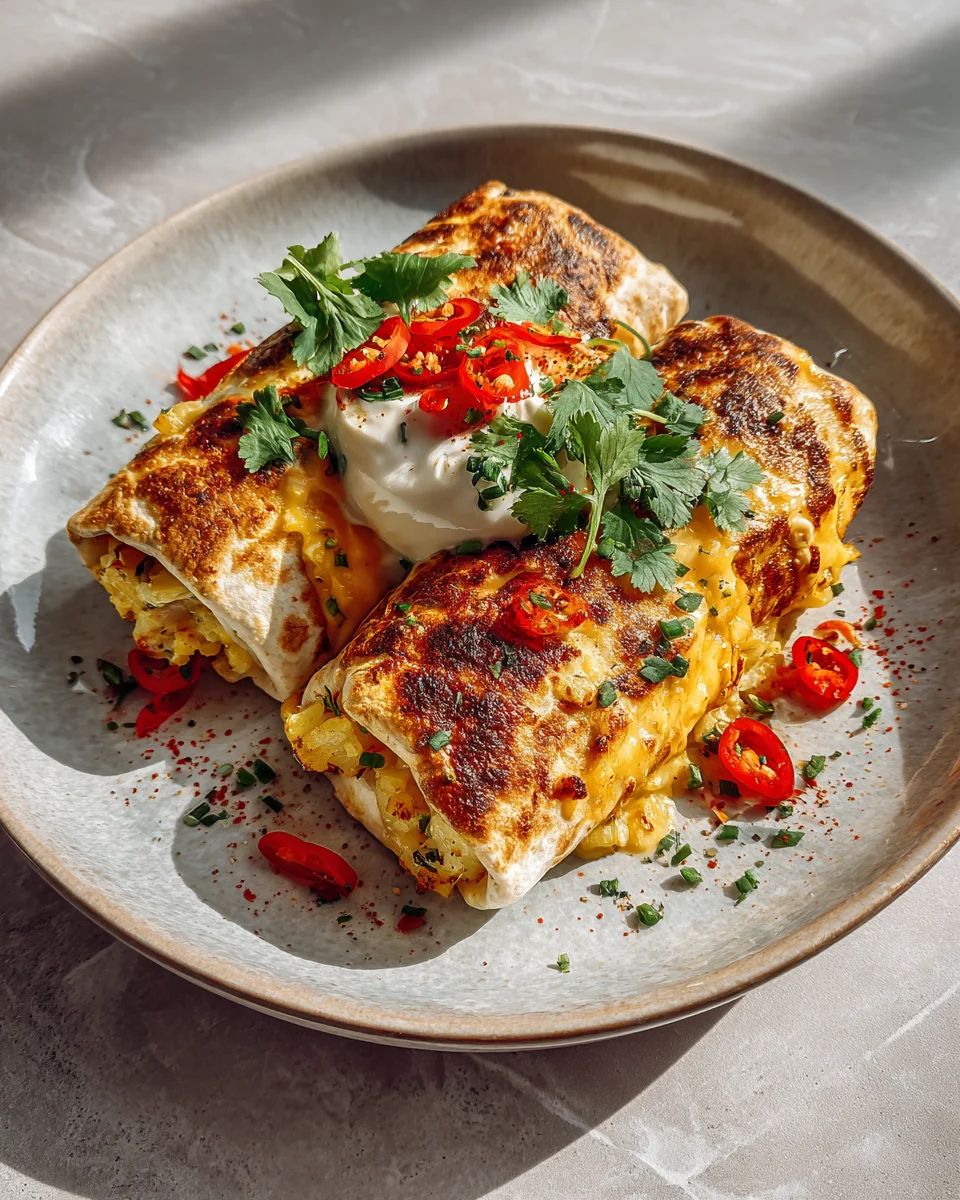 Cheesy Potato Burritos