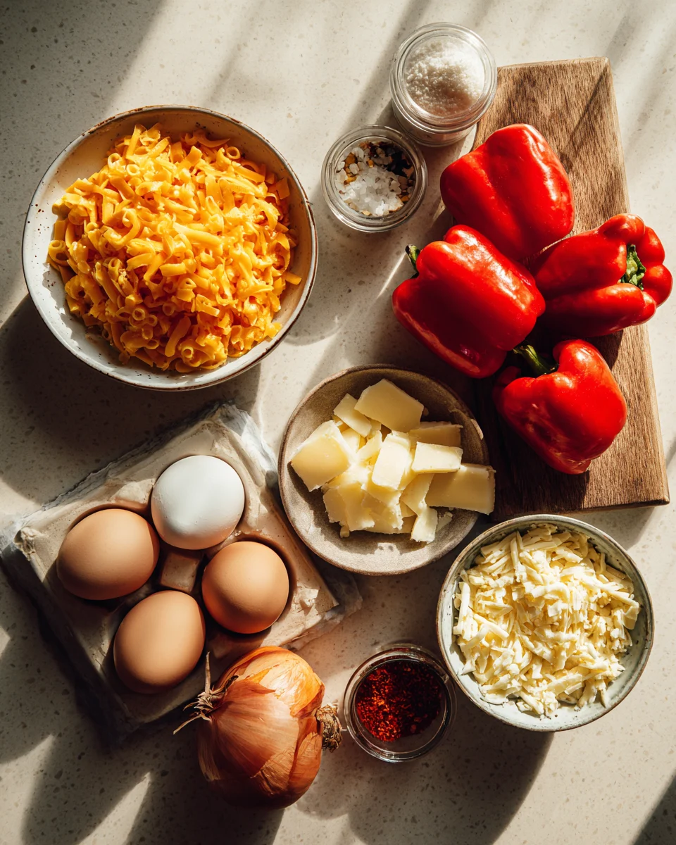 Cheesy Roasted Pepper Mac Skillet