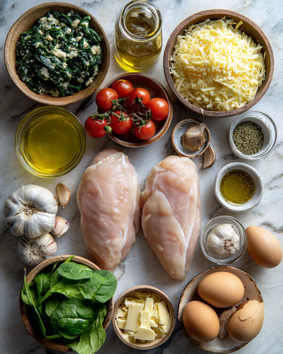 Cheesy Spinach Stuffed Chicken Breasts