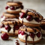 Cherry Vanilla Ice Cream Sandwiches