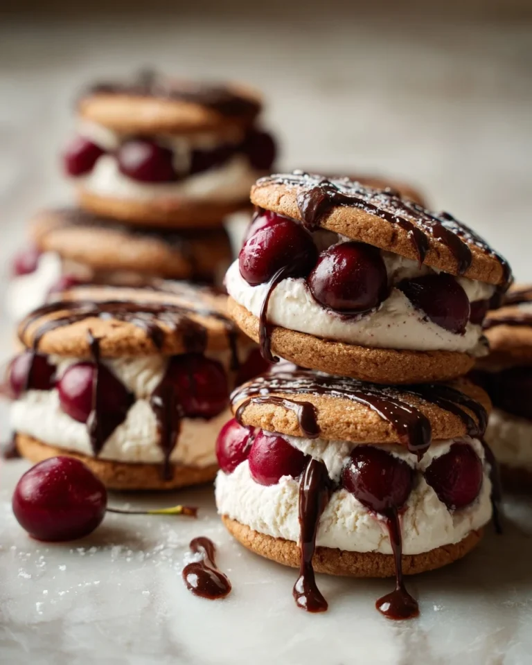 Cherry Vanilla Ice Cream Sandwiches