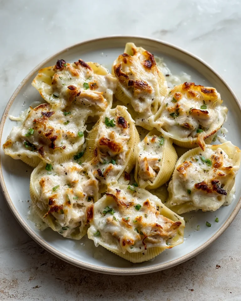 Chicken Alfredo Stuffed Shells