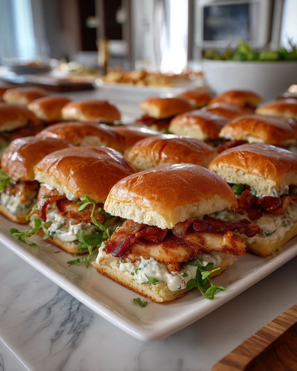 Chicken Bacon Ranch Sliders