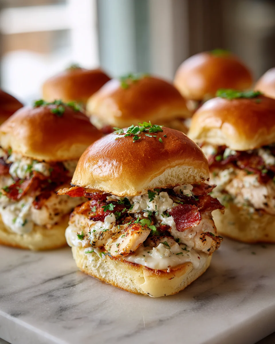 Chicken Bacon Ranch Sliders