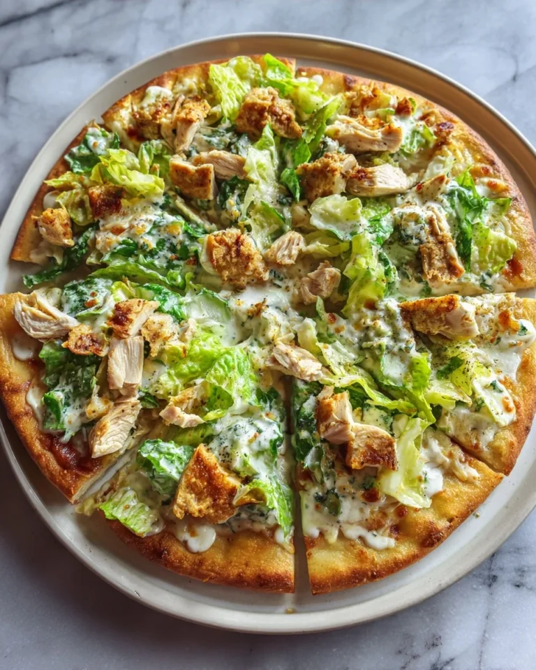 Chicken Caesar Salad Pizza