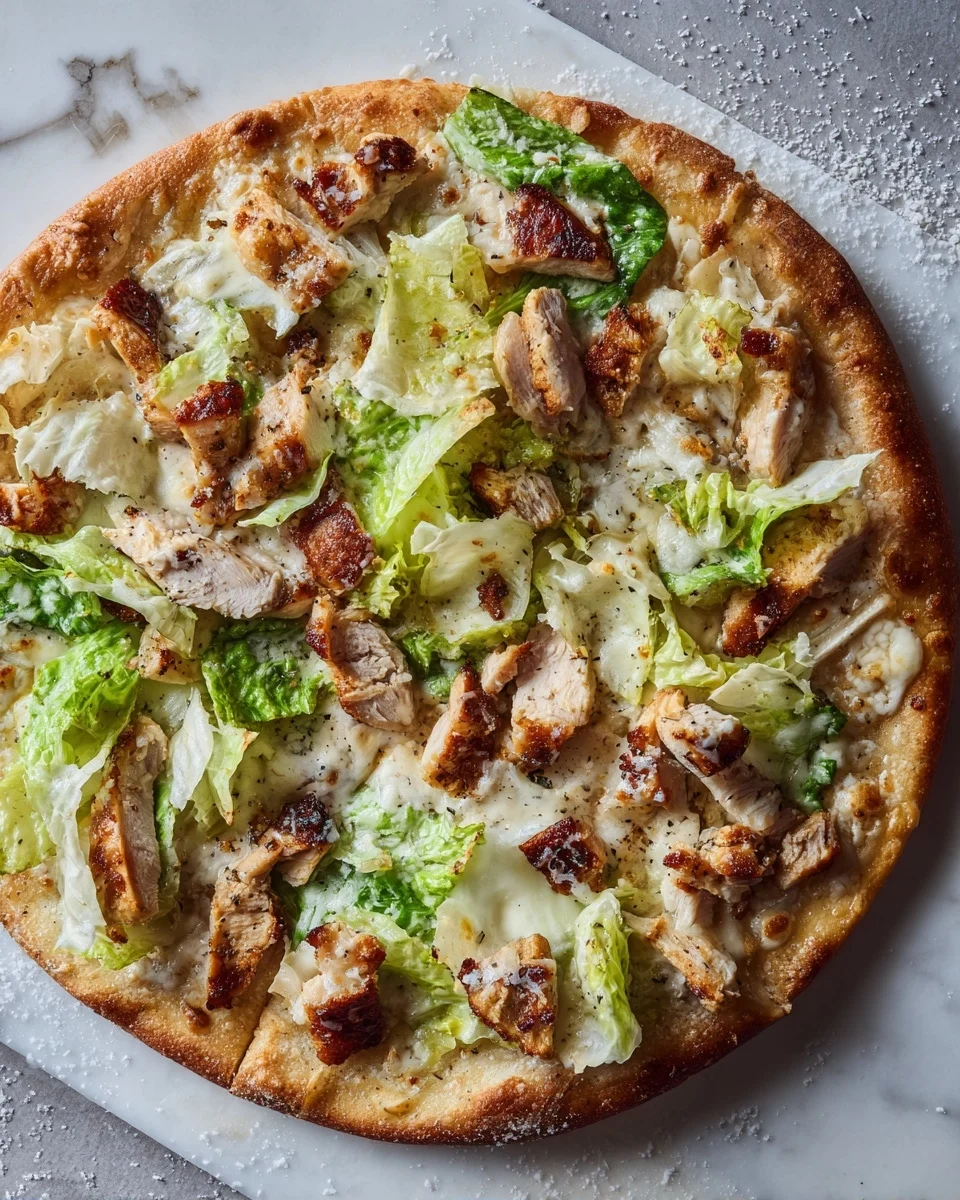 Chicken Caesar Salad Pizza