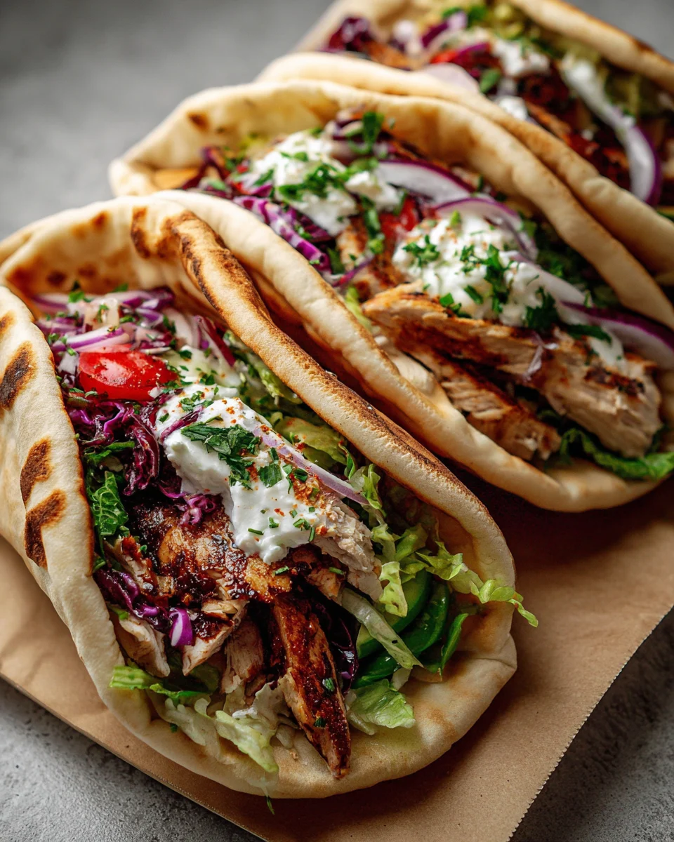 Chicken Gyro Pita Pockets