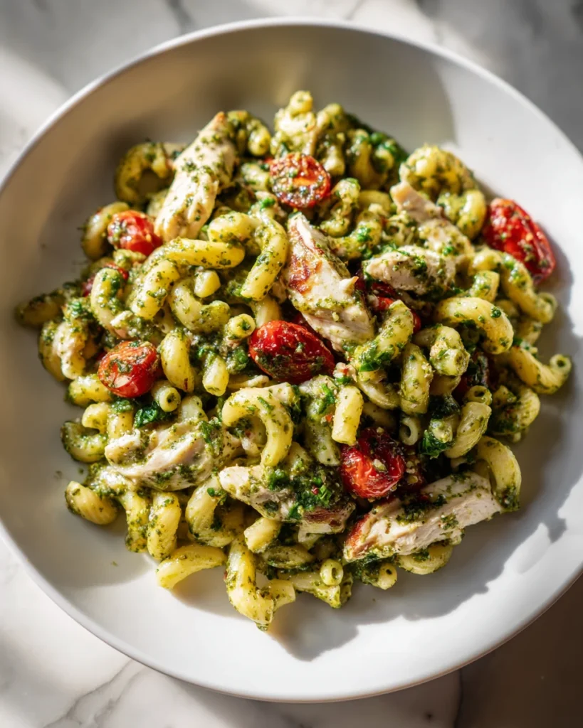 Chicken Pesto Mozzarella Cavatappi