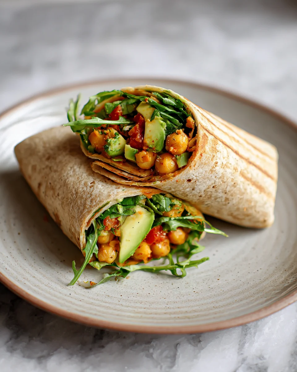 Chickpea and Avocado Wrap