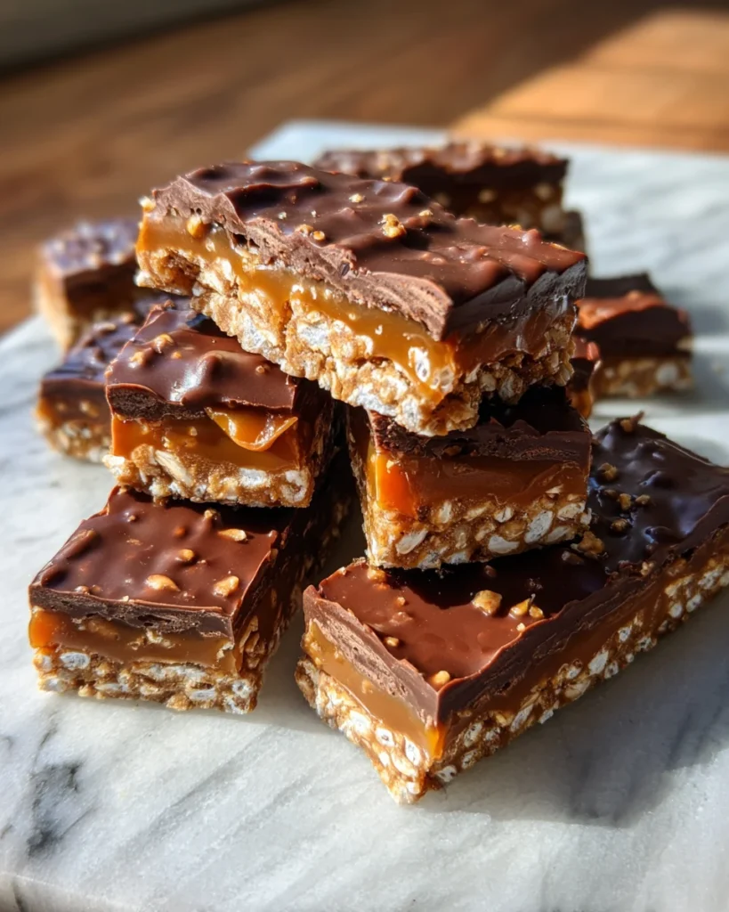Chocolate Caramel Wafer Crunch Bars