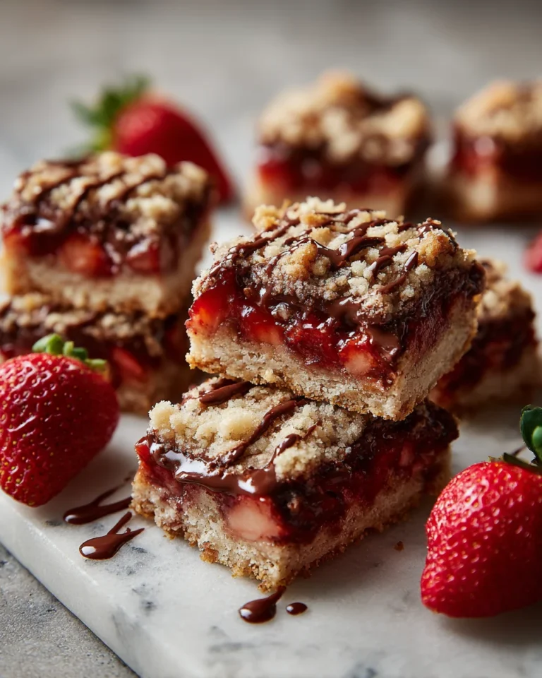 Chocolate Covered Strawberry Crumb Bars