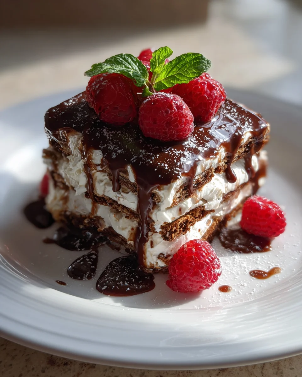 Chocolate Malt Icebox Cake
