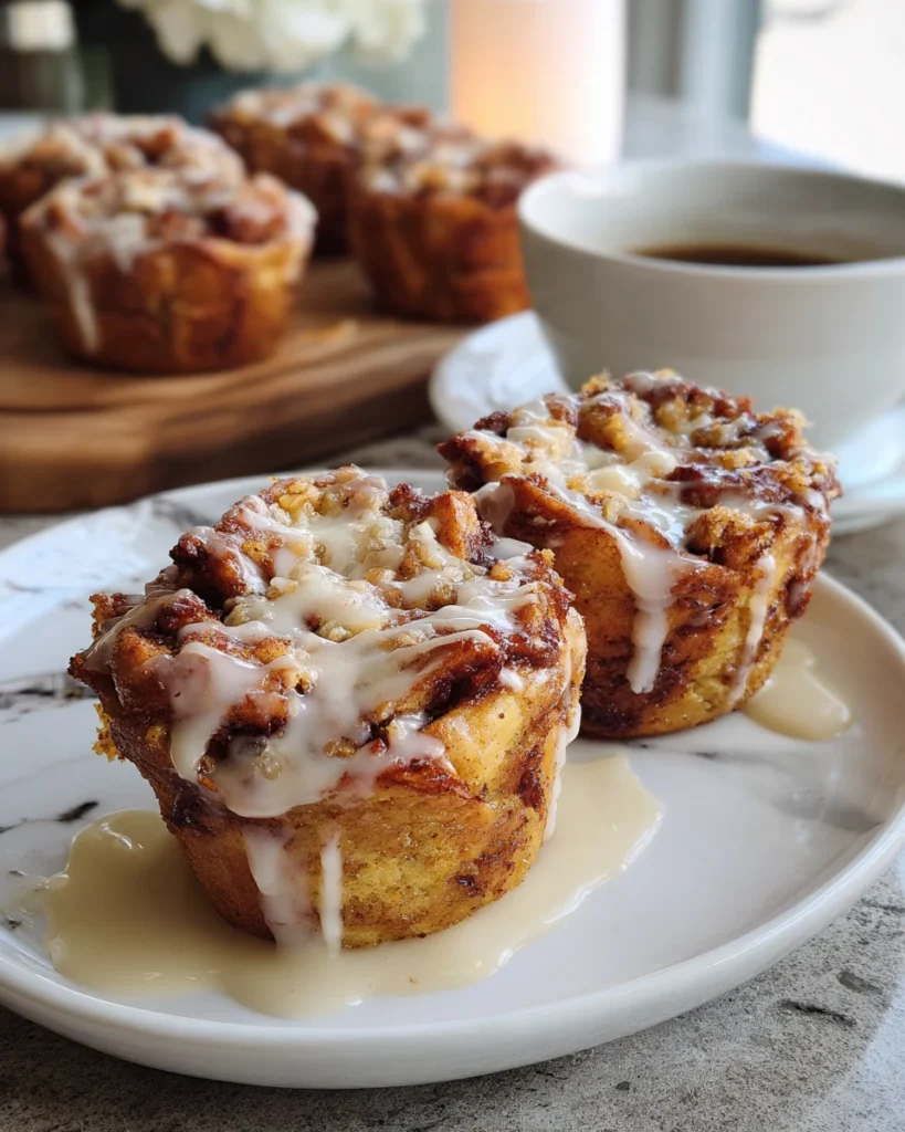Cinnamon Roll Bread Pudding Muffins