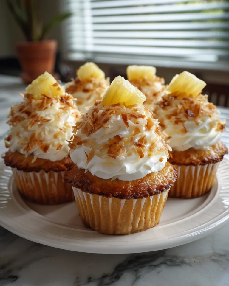 Coconut Rum Pineapple Cupcakes
