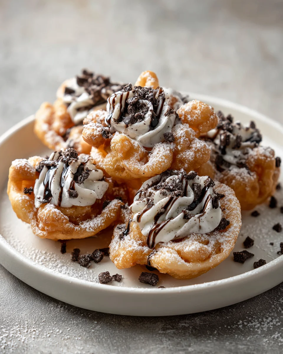 Cookies And Cream Funnel Cake Bites