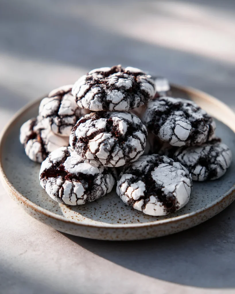 Cookies And Cream Stuffed Crinkle Cookies