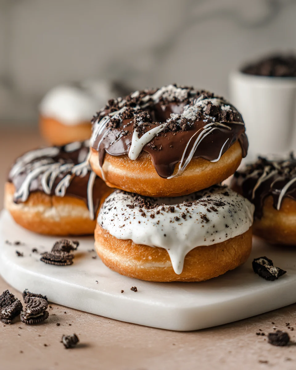 Cookies And Cream Stuffed Donuts