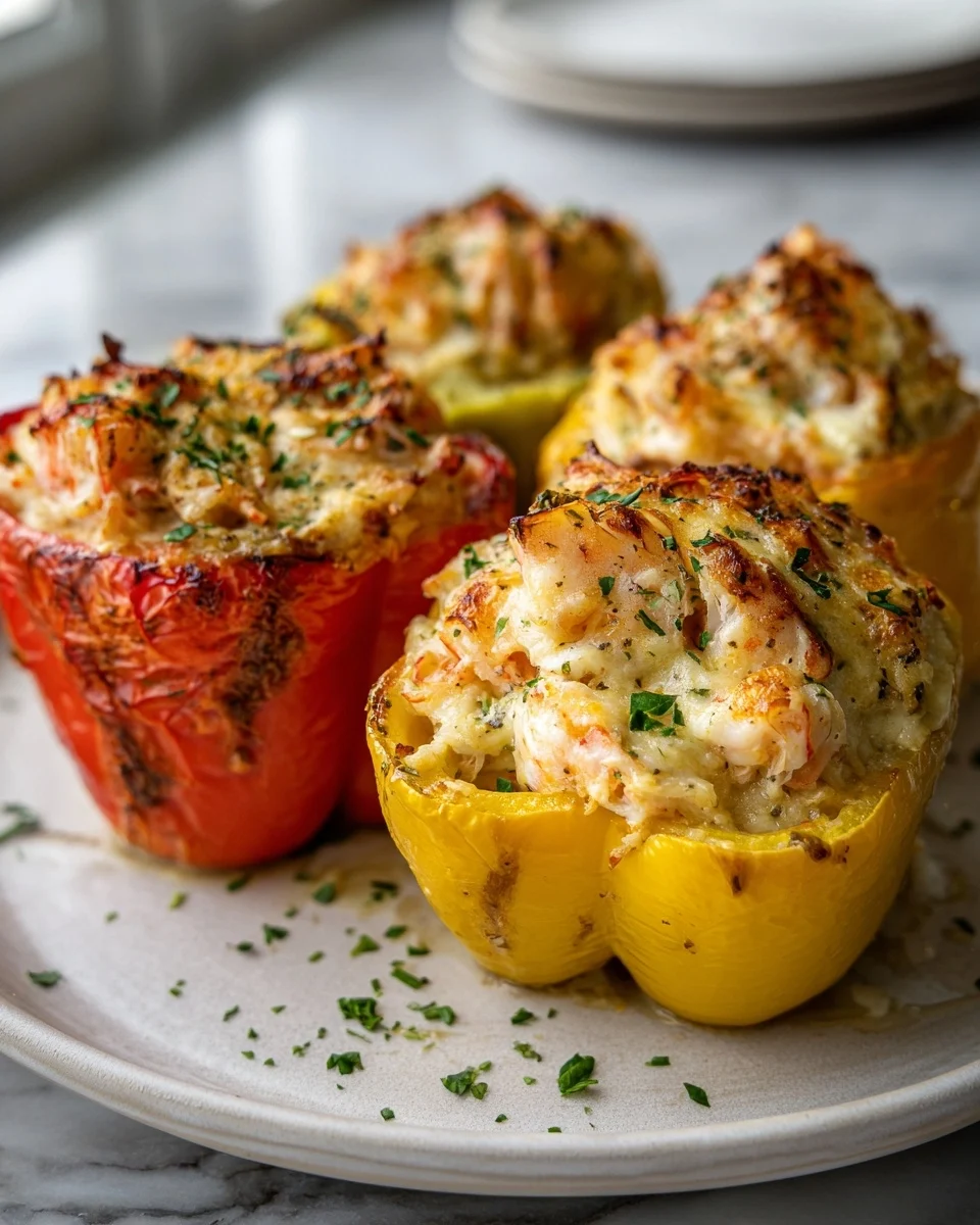 Crab And Shrimp Stuffed Peppers