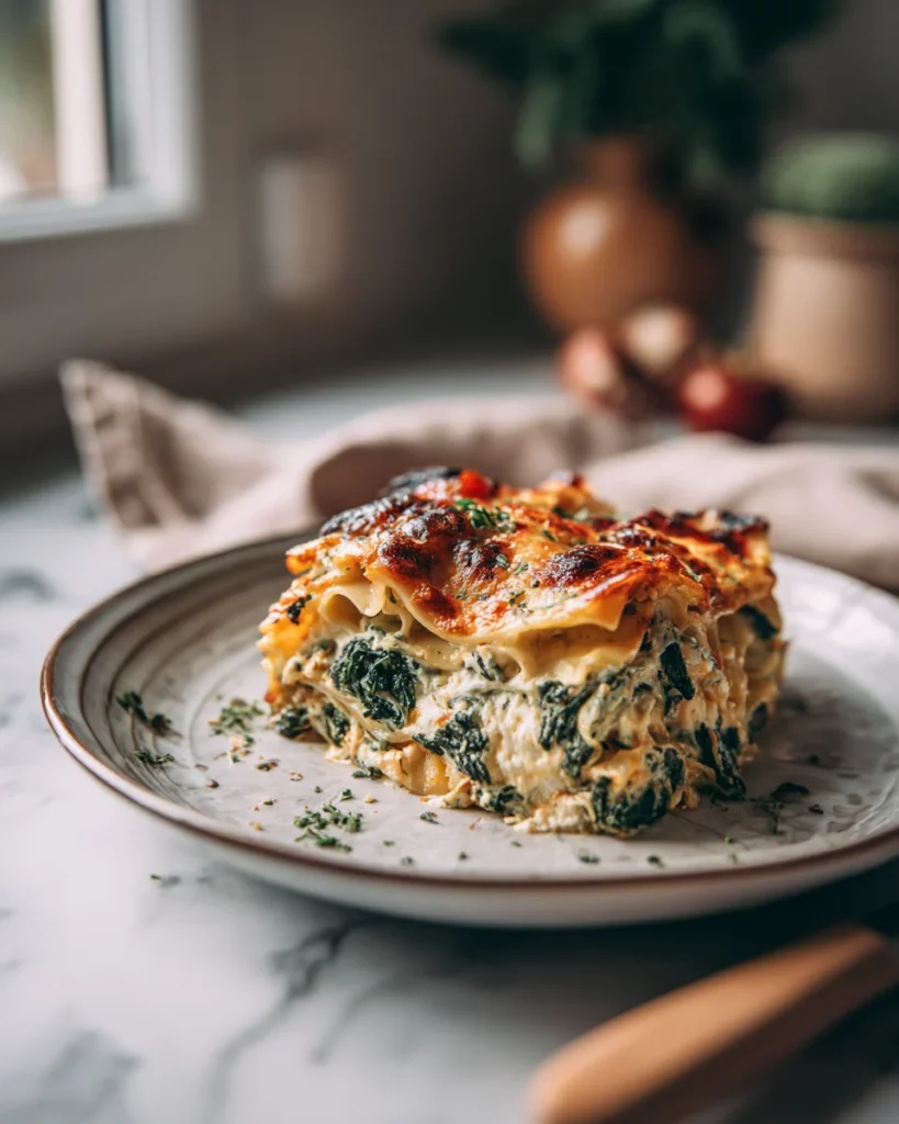 Creamy Burrata Spinach Pasta Bake