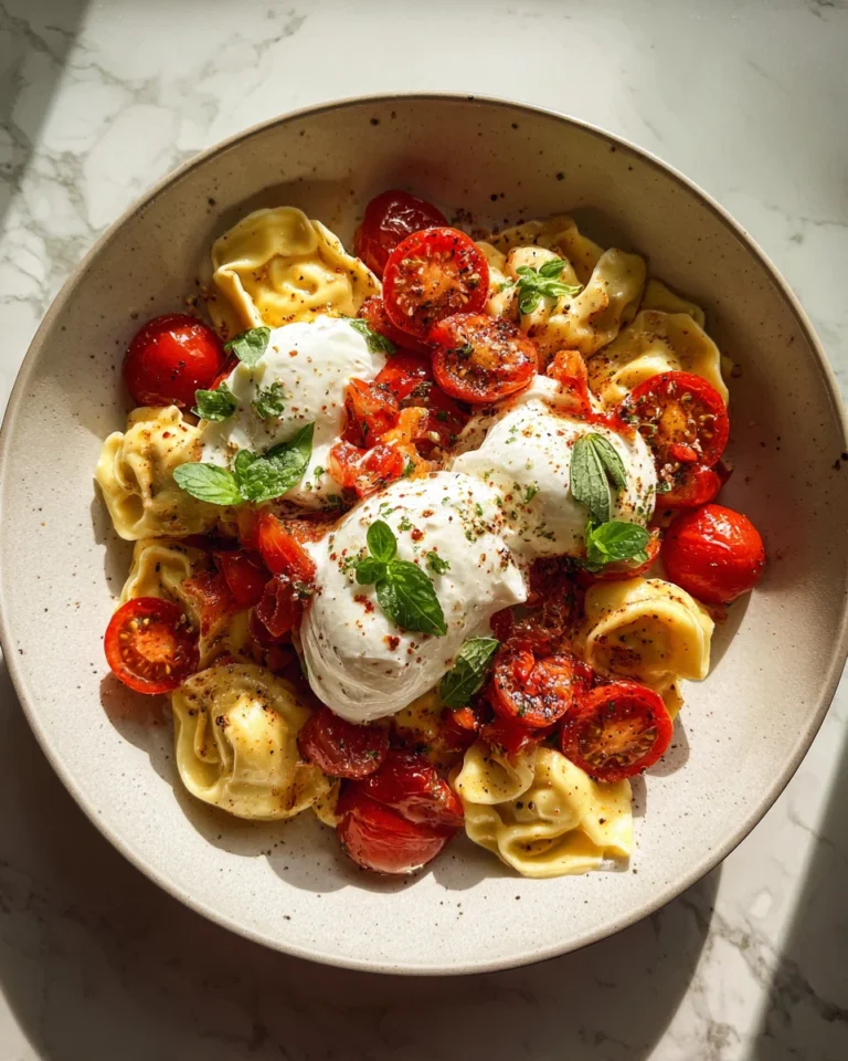 Creamy Burrata Tomato Tortellini