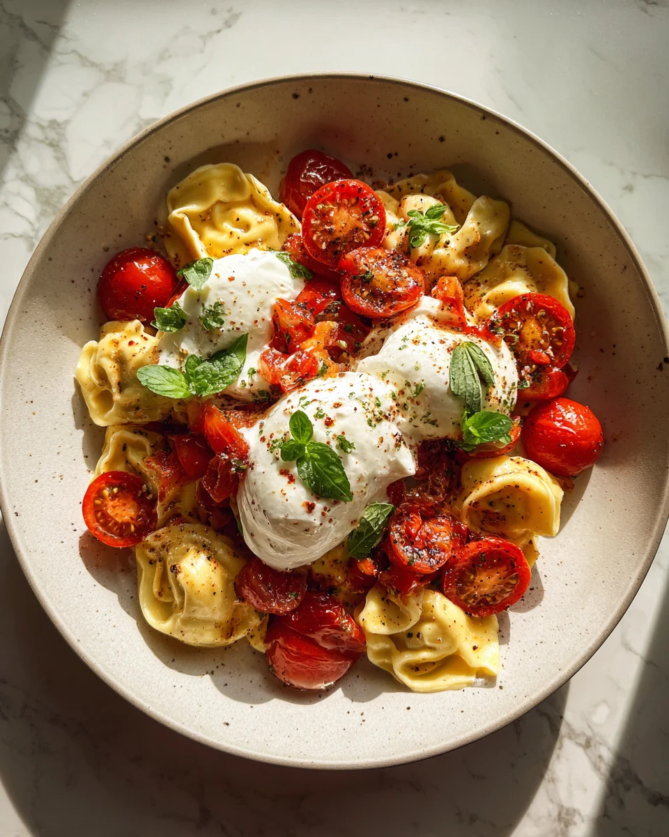Creamy Burrata Tomato Tortellini
