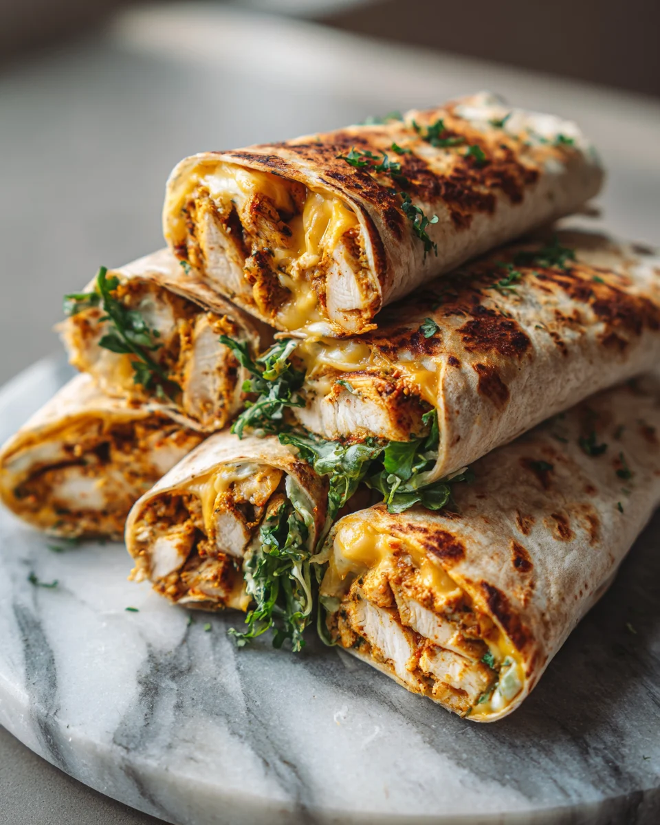 Irresistibly Cheesy Garlic Chicken Wraps That Will Make Your Taste Buds Dance