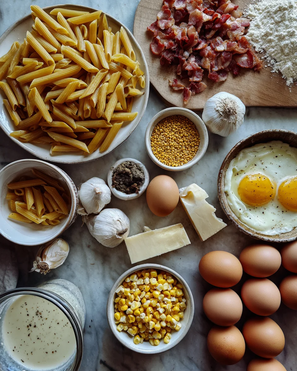 Creamy Corn And Bacon Penne Recipe