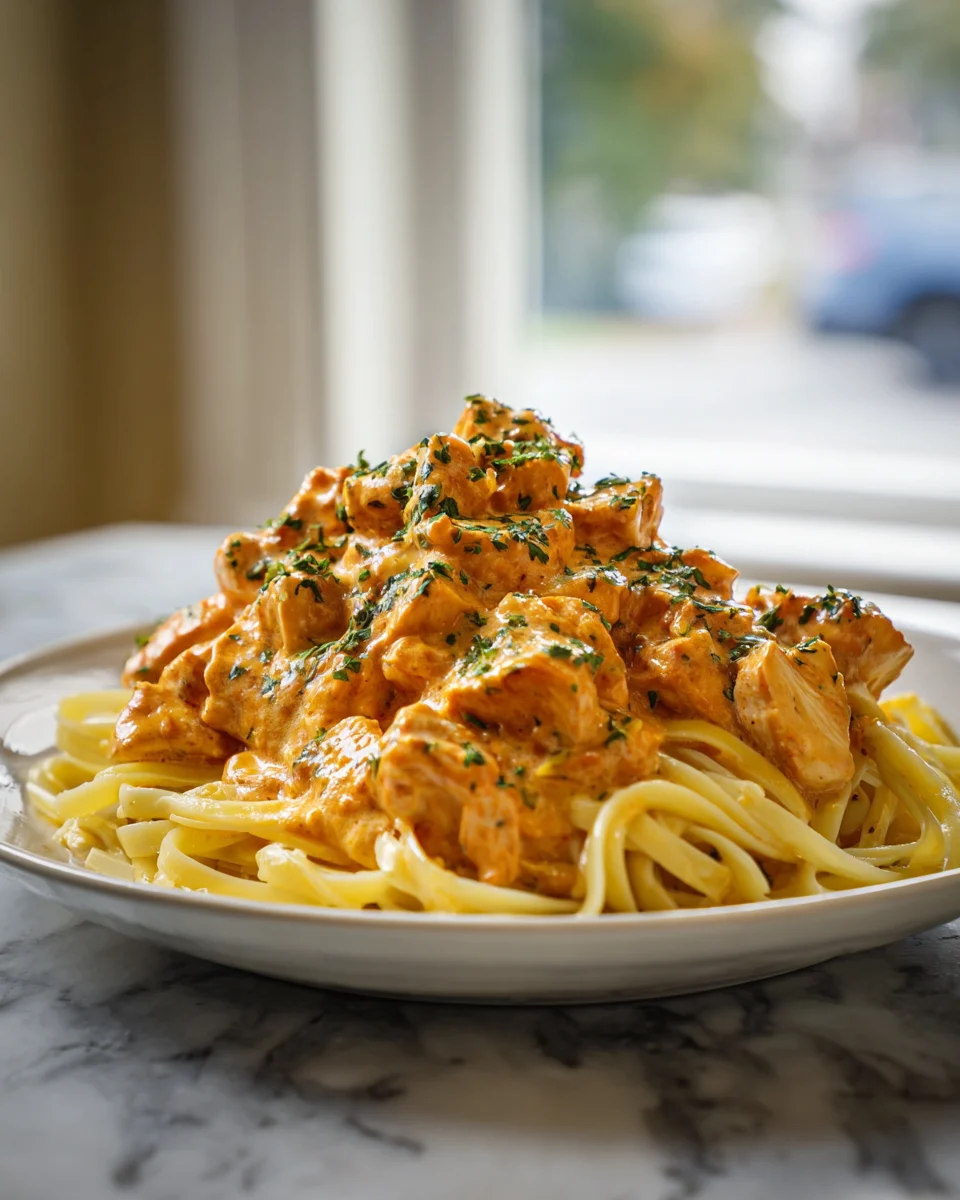 Creamy Cowboy Butter Chicken Linguine Recipe
