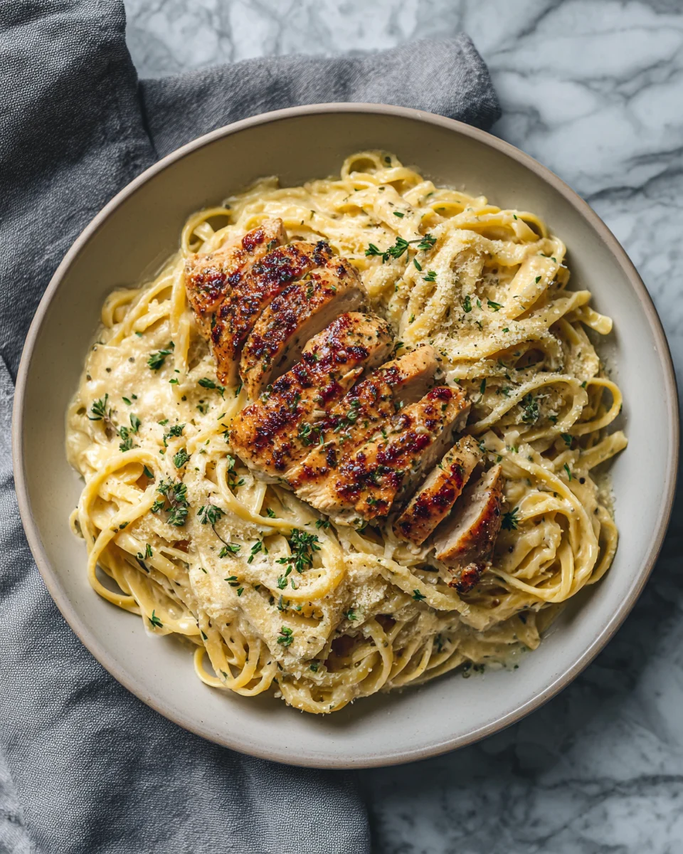 Creamy Dijon Herb Chicken Pasta