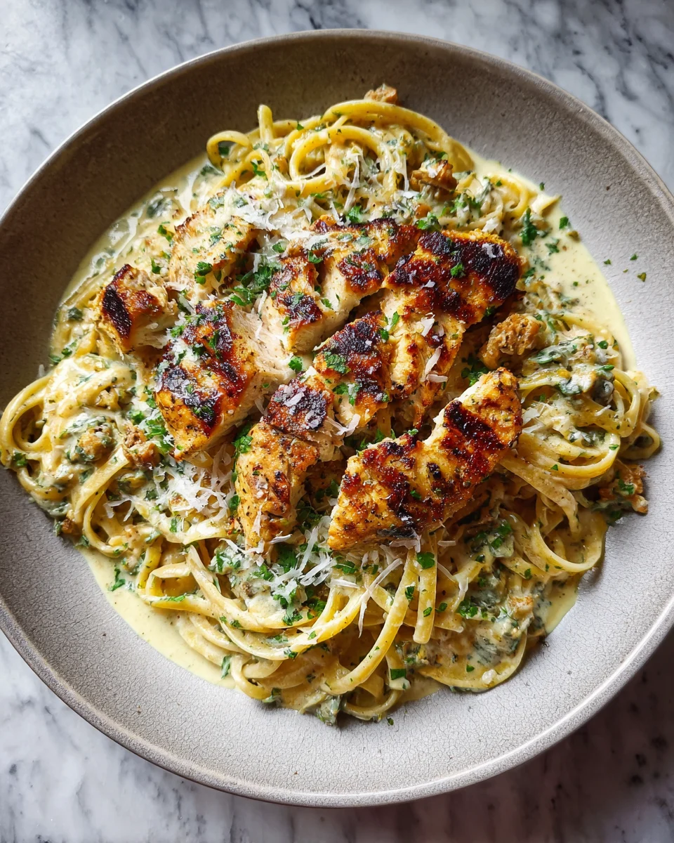 Creamy Dijon Herb Chicken Pasta