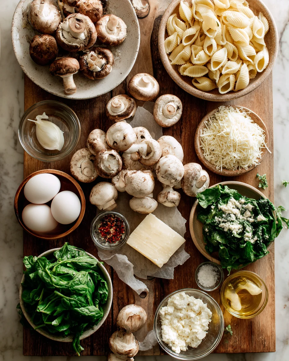 Creamy Garlic Mushroom Stuffed Shells