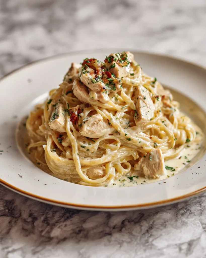 Creamy Garlic Sunflower Chicken Pasta