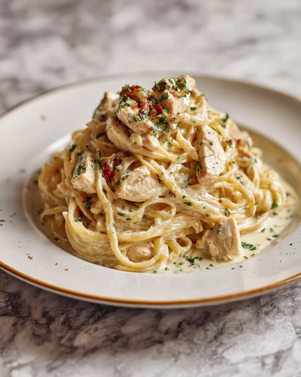 Creamy Garlic Sunflower Chicken Pasta