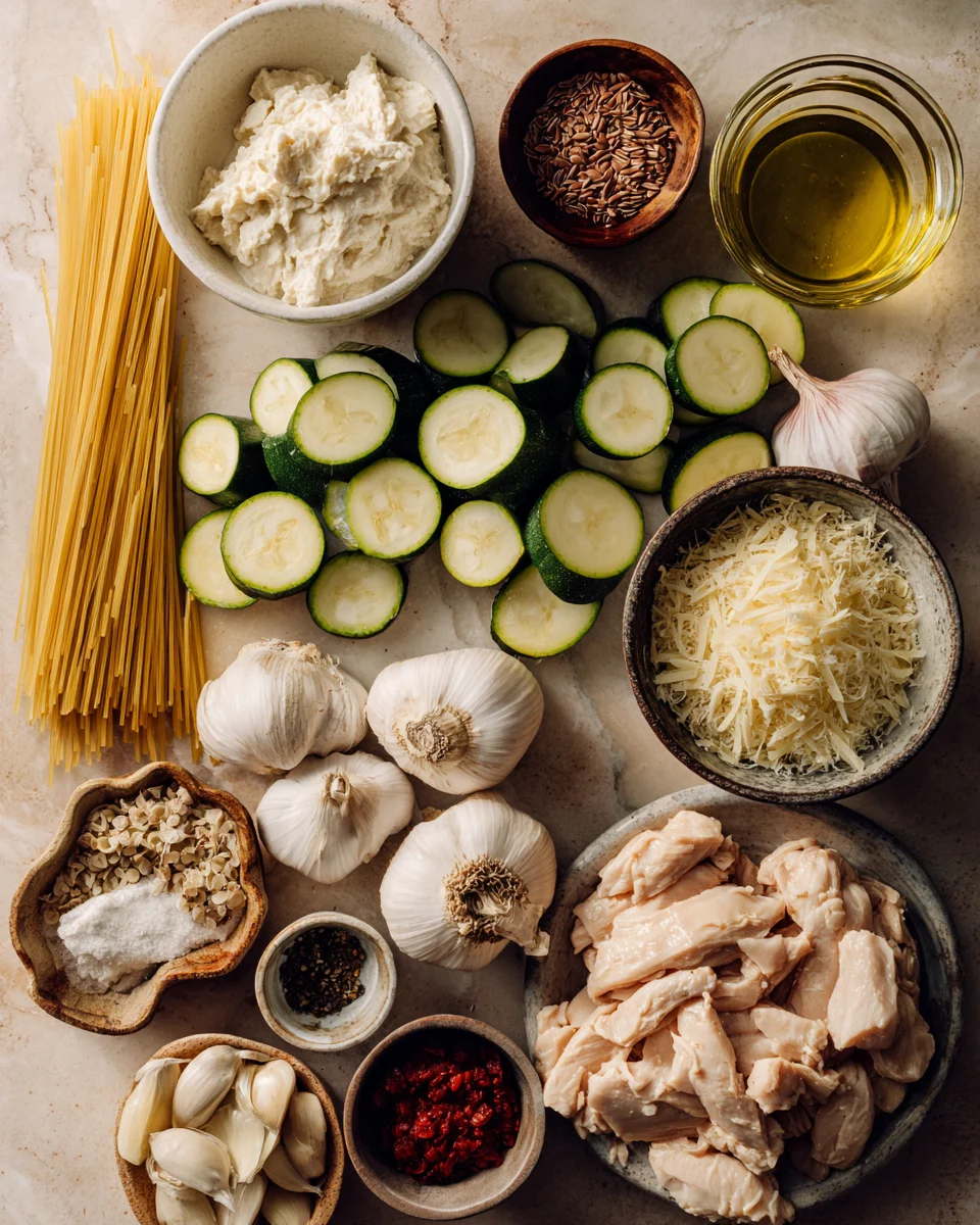 Creamy Garlic Sunflower Chicken Pasta