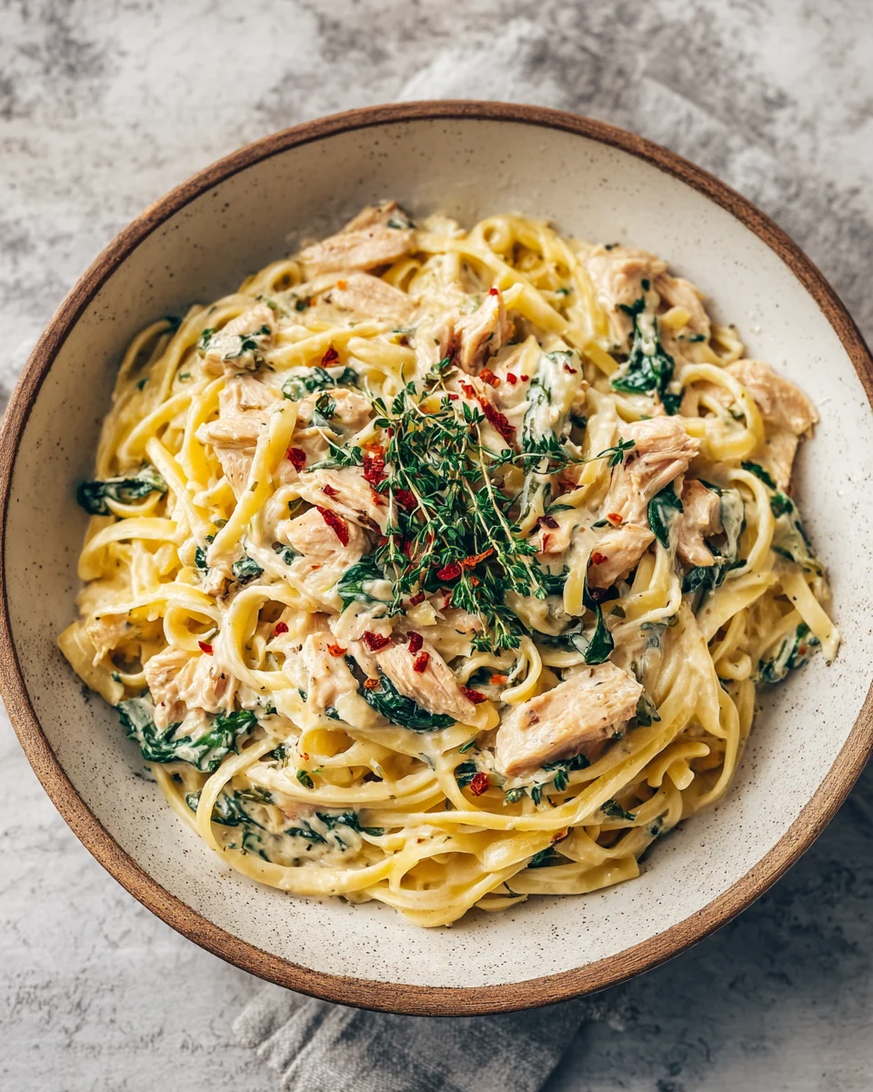 Creamy Garlic Sunflower Chicken Pasta