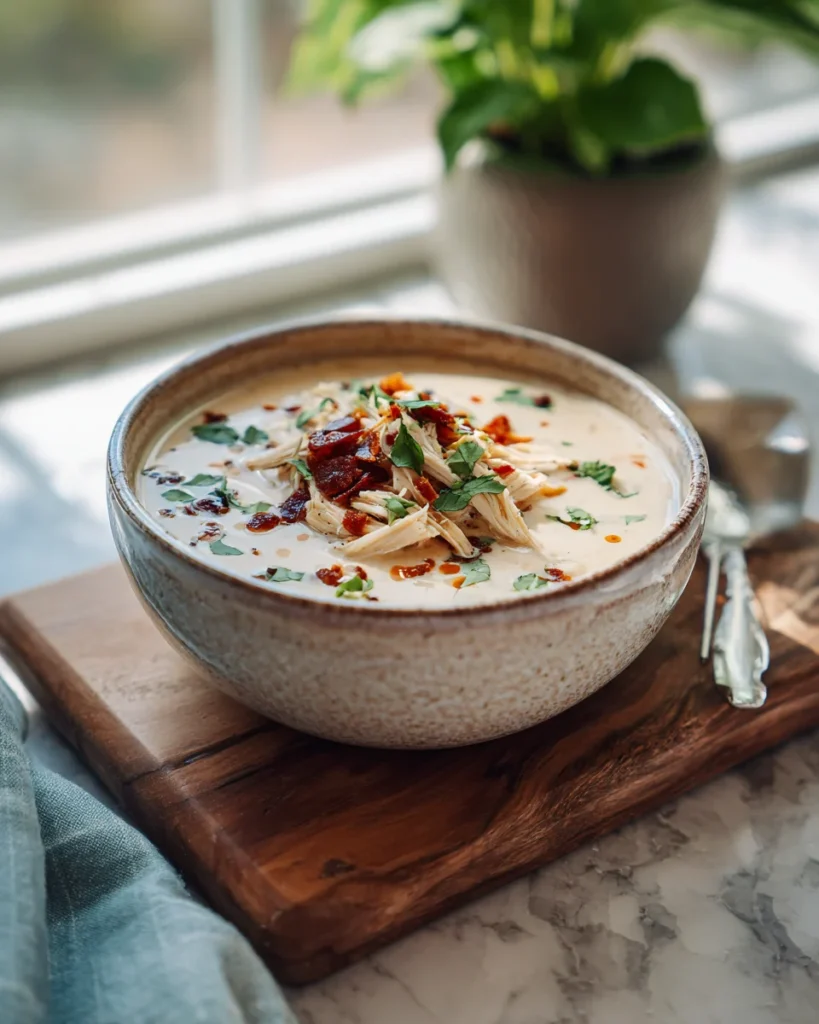 Creamy Jalapeño Popper Chicken Soup