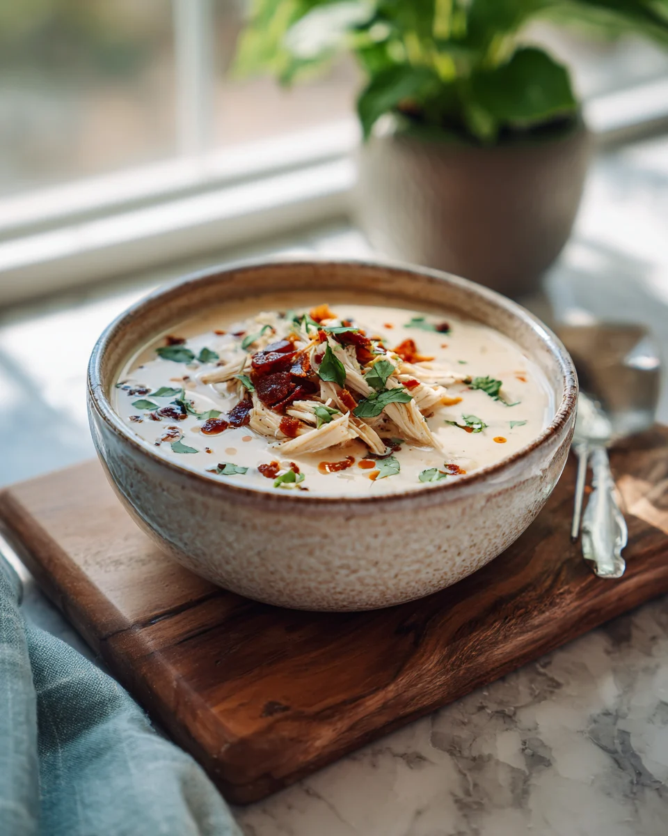 Creamy Jalapeño Popper Chicken Soup
